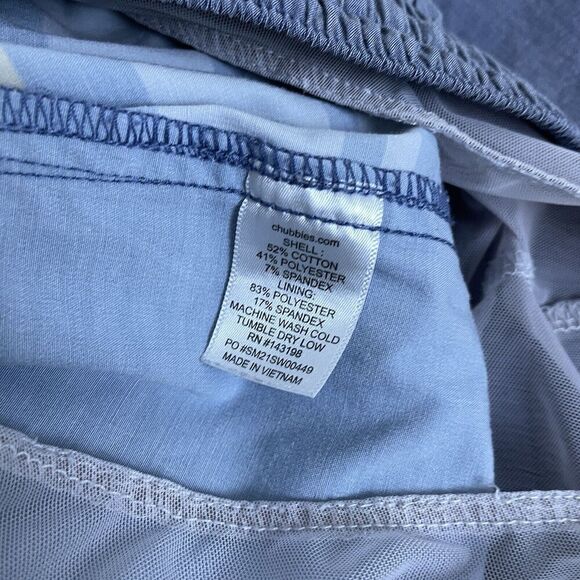 Chubbies Swim Trunks 2XL The Retro Sets Blue Multi Striped Lined 6.5" - Picture 9 of 9